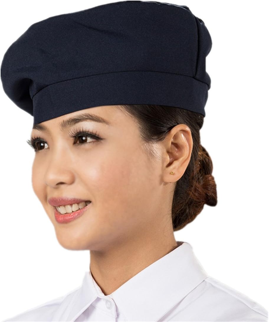ChefsUniforms Sushi Japanese darkblue Kitchen Restaurant Waiter Chef Beret hat Cook Cap for Men and Women