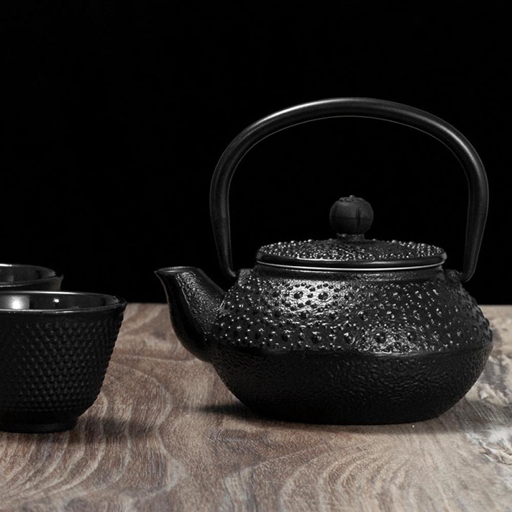 Czajniczek Zaparzacz Do Herbaty Czajniczek Ekspres Do Herbaty Punkt Wave 0.3L Japoński Styl Cast Iron Herbata Doniczka Typ Czajnik Czajnik Czajnik Z Sitko Wrząca Woda Do Herbaty Home Kitchen-Czarny