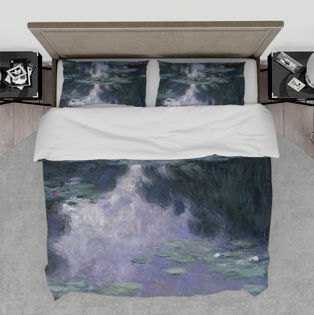Housse de couette Nymphéas pour créer une ambiance artistique et apaisante dans la chambre