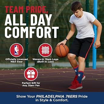 For Bare Feet NBA Unisex Nba Mvp Crew Sock