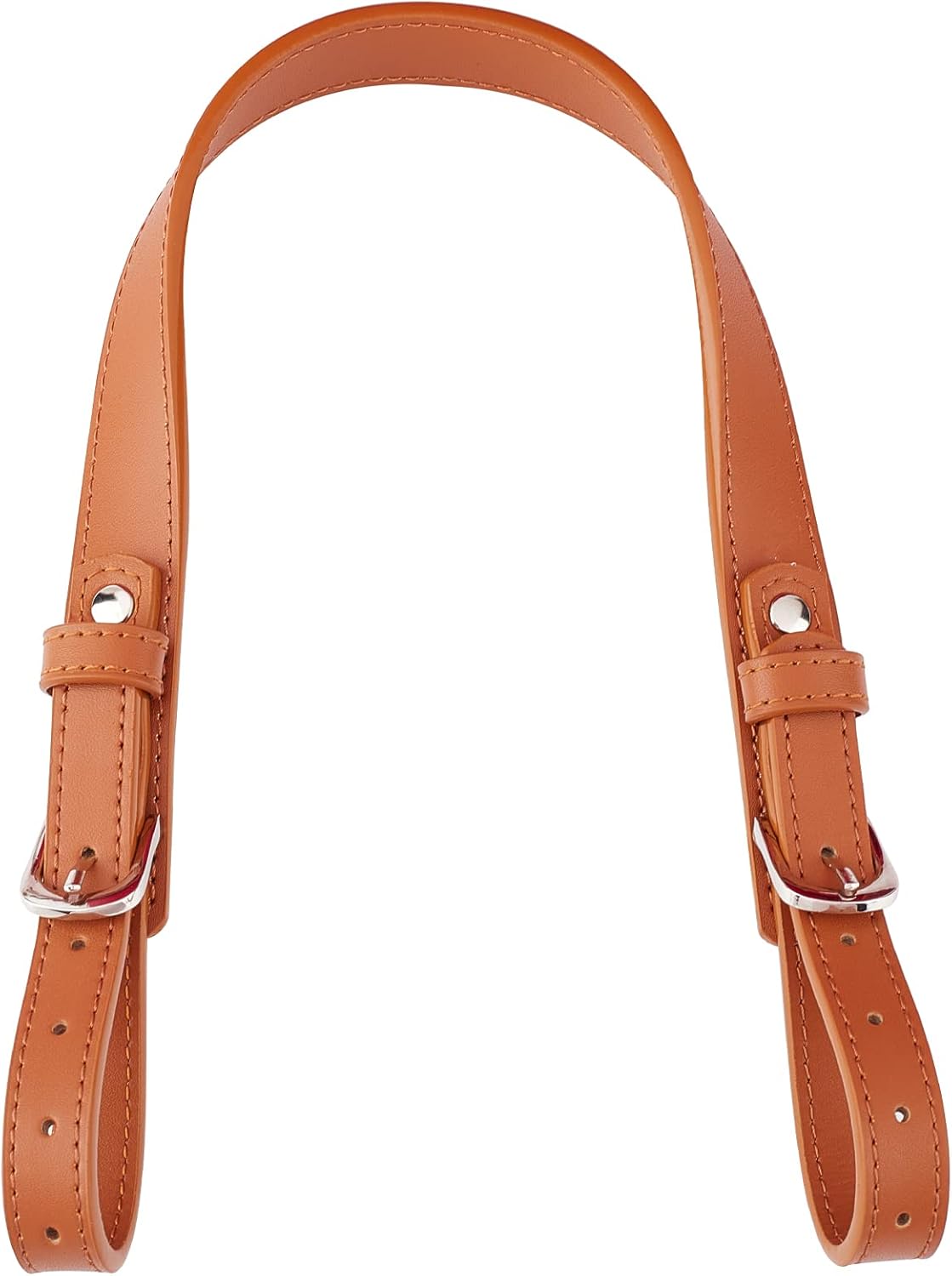 WADORN Leather Purse Strap Replacement, 17.9 Inch Adjustable Handbag Handles Strap Cowhide Leather Bag Handles DIY Bag Purse Making Accessories for Satchel Tote Crossbody Bag, Brown
