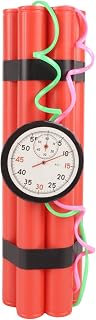 Needzo Fake TNT Dynamite Prop, Plastic Red Novelty Weapon, Halloween Table Decor, 9.12 Inches