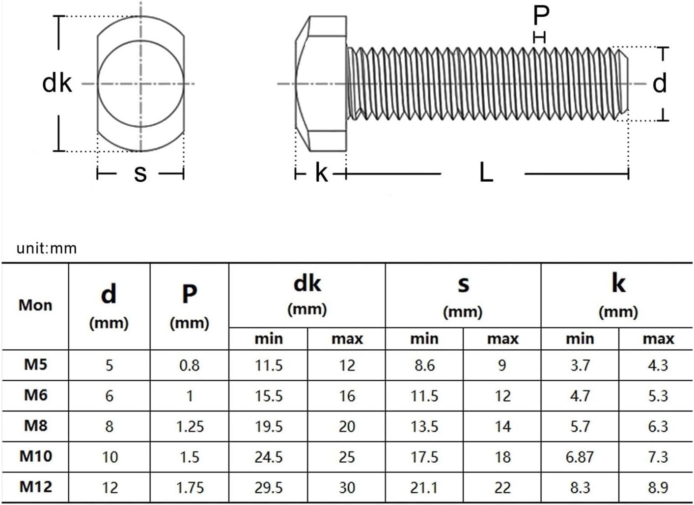 CREAP 2/5/10pcs M5 M6 M8 M10 GB37 304 A2-70 Stainless Steel T-Slot Chute Rail Track T Shape Type Rectangle Hammer Head Screw Bolt(35mm,10pcs M6)