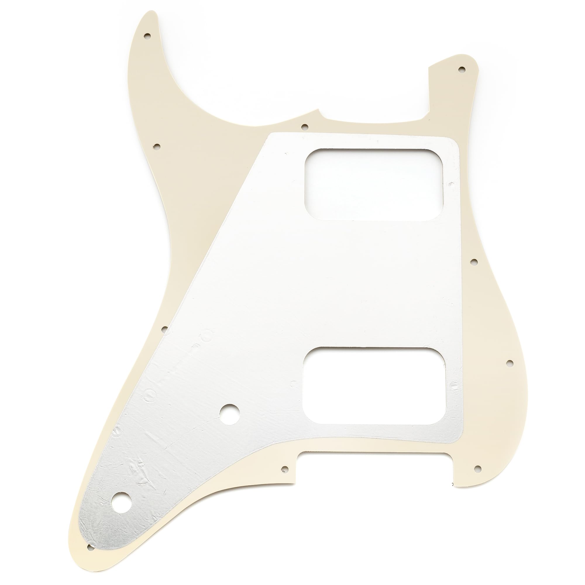 Musiclily Pro 11 Holes ST HH Guitar Pickguard with Round Corner Uncovered Humbucker 2-Pot Layout for Fender Squier Strat Style Electric Guitar - Image 3