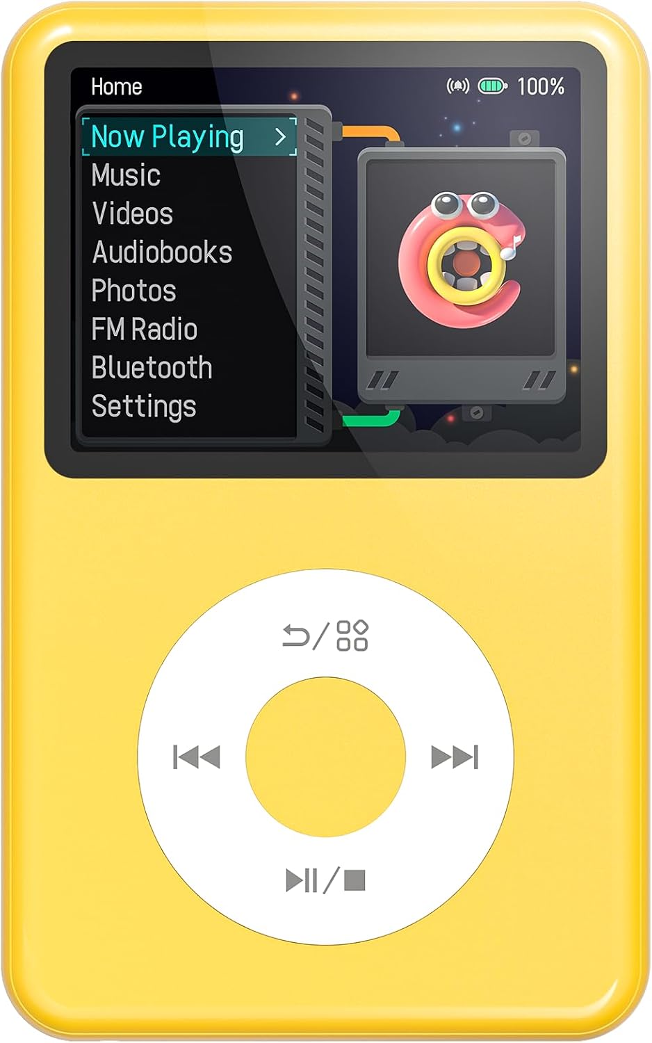 Y1 innioasis mp3 Player with Bluetooth Digital Music Player with Theme Version Nice Gift Choice at 2026 Yellow