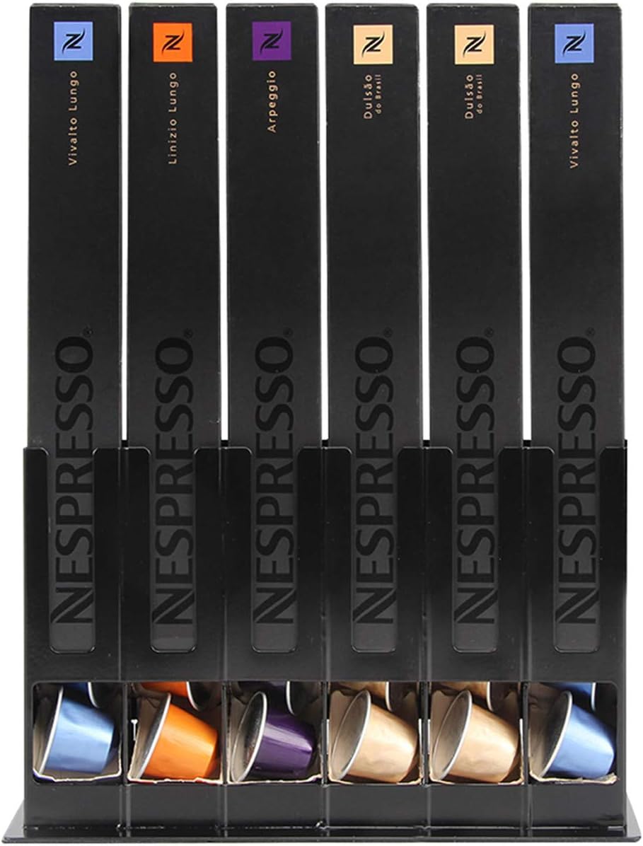 FlagShip Coffee Capsules Holder Stand for Nespresso Storage Original Capsules Holder, Coffee Pods Rack for Nespresso Originalline 60 Pods