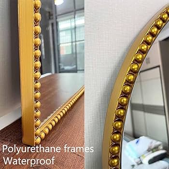 イタリア　ヴィンテージ　バロック　デザイン　アーチ　ウッド　ウォール　ミラー Amazon.co.jp: WAMIRRO アーチ型ゴールドミラー、ゴールド