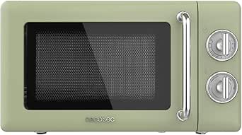 Cecotec - Micro-ondes Mécanique de 20 L ProClean 3010 Retro Red. 700 W de Puissance et 6 Niveaux