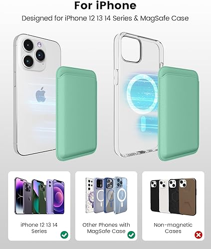 Miniatura 3 de Cartera magnética para teléfono Apple MagSafe, tarjetero para iPhone 15 Pro Max15 Plus15 Pro15, 14 Pro Max14 Plus14 Pro14, 13 Pro Max13 Pro13, 12