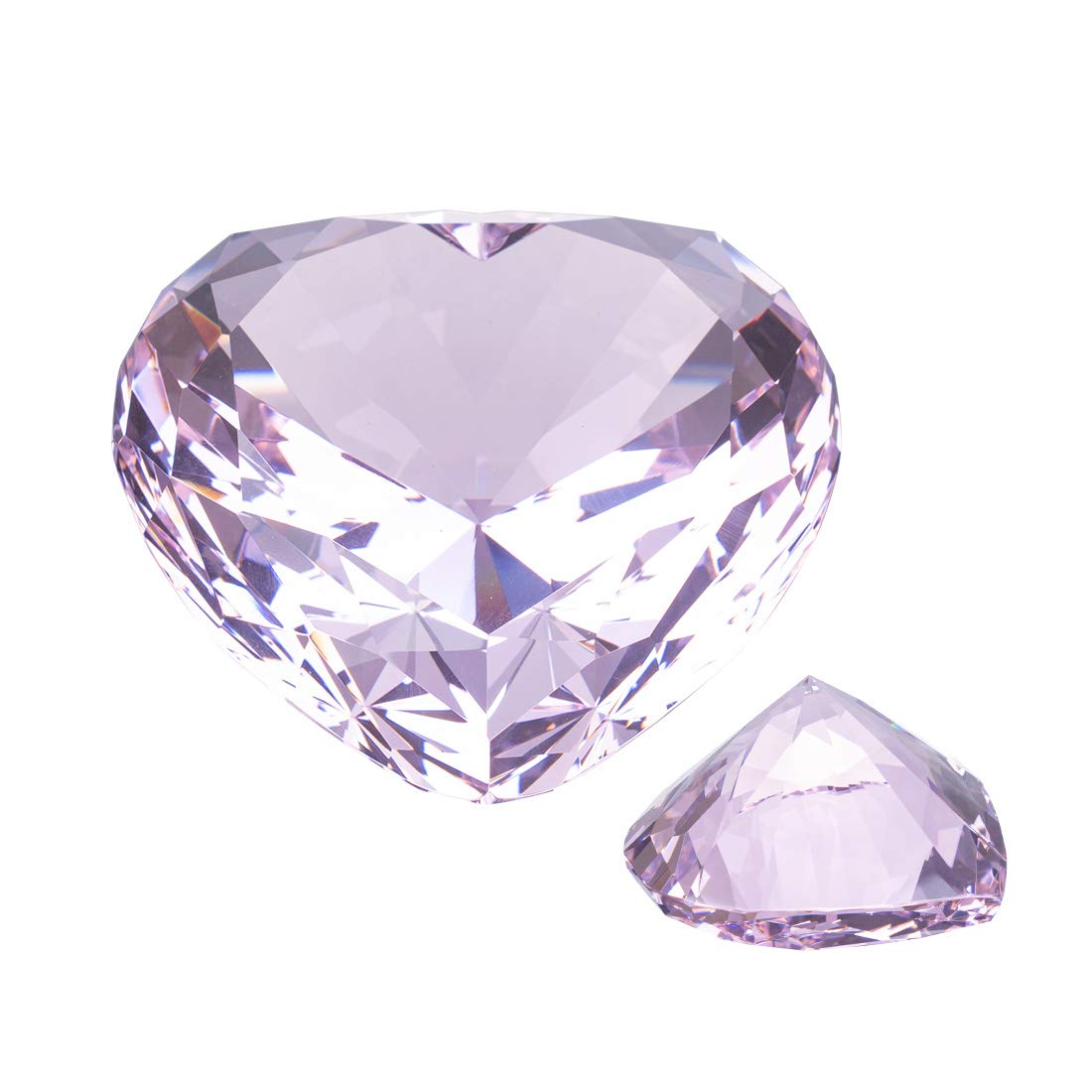 Amazon.co.jp: 多色透明 ハート型水晶 ダイヤモンド 90mm ペーパー