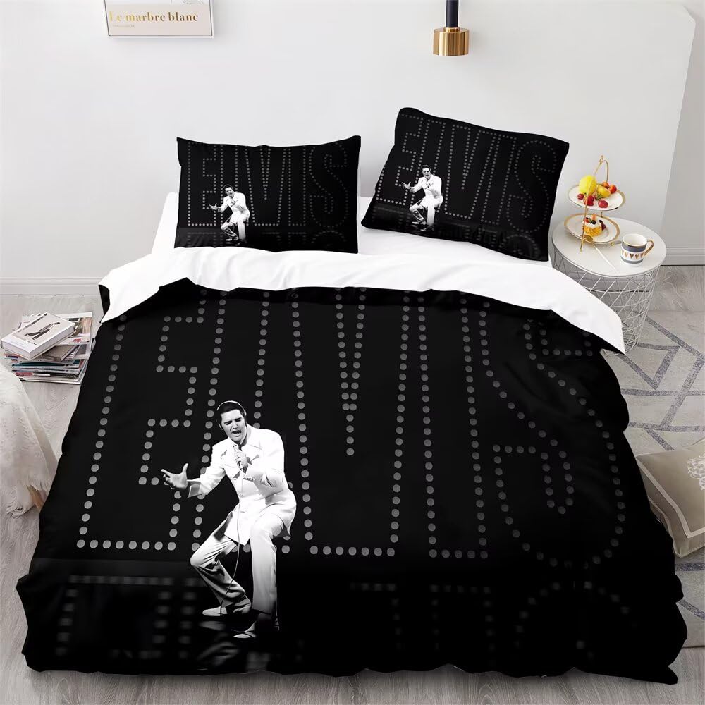 Enfunt-Home Duvet Cover Set Soft Lightweight Microfiber 3 Piece Bedding Set with 2 Pillowcase Kids Quilt Cover Closure Double 200 x 200 cm