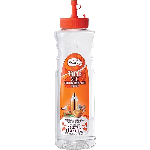 Master of Mixes Cocktail Essentials Triple Sec, 375 ML Bottle (12.7 Fl Oz), Individually Boxed