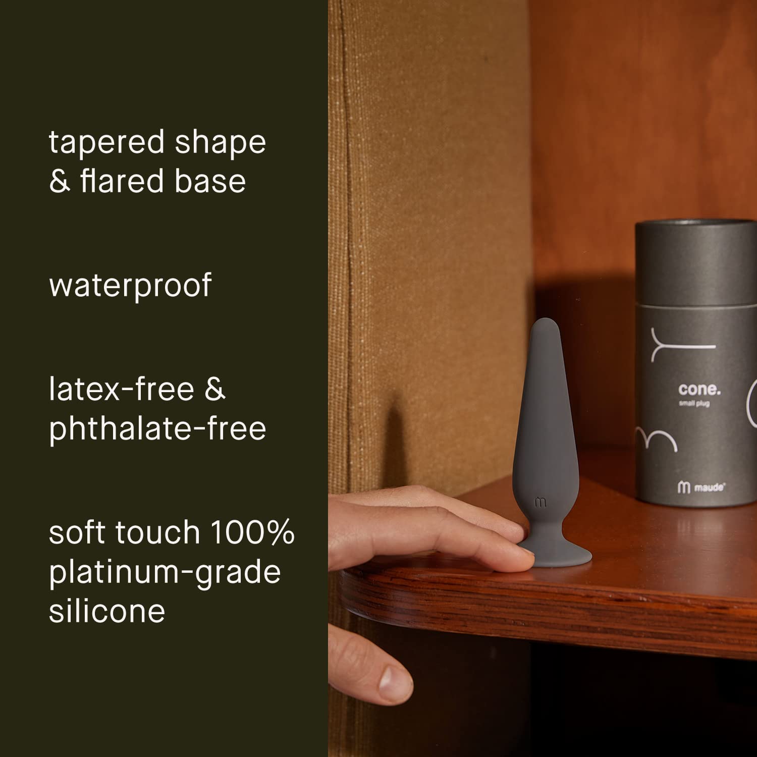 maudes anal plug Amazon.com: Maude Cone - Small Butt Plug - Discrete + Easy-to-Use Anal Toy  - 100% Platinum-Grade Silicone with Tapered Shape & Flared Base