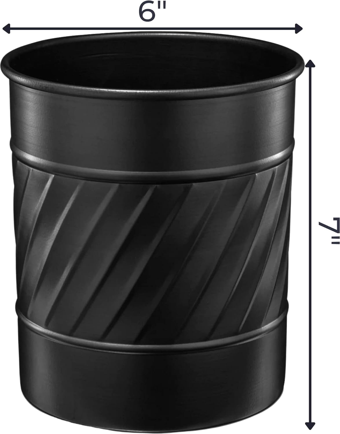 Monarch Abode Kitchen Utensil Holder, Wave Embossed Caddy, Kitchen Organization for Utensils, Crock for Cooking Utensils, Black: Home & Kitchen