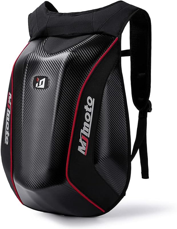 Motorcycle Backpacks for Men Helmet Bags Waterproof Hard Shell 30-48L Expandable Storage Travel Bag Luggage Black Red
