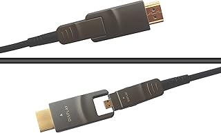 75ft 4K HDMI 2.0 Cable, Fiber Optic HDMI Cable, Micro HDMI, Detachable Type A+D,18Gbps Ultra Speed, 4K 60Hz, HDR, 3D, eARC, Slim Flexible, Extended HMDI Cable, for PS4 Xbox Roku Projectorâ€¦