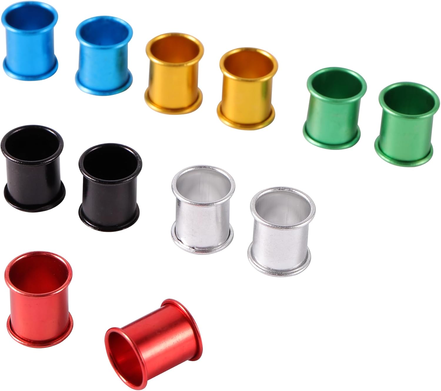 6 Colors Aluminum Parrot Foot Ring Pigeon Training Tools Identification Race Pigeons Color Ring Bird Supplies 300 Pcs (6color x 50pcs)