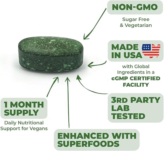 Vegan Multivitamins for Vegans and Vegetarians & Complete Multivitamin for Men