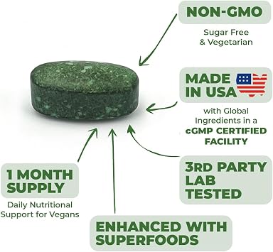 Vegan Multivitamins for Vegans and Vegetarians & Complete Multivitamin for Men