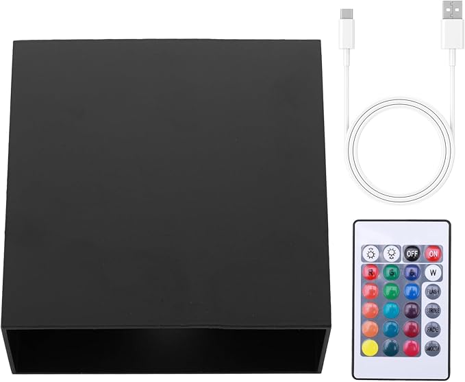 FORNORM Oplaadbare binnenlamp, magnetische wandlamp voor slaapkamer, wandlamp met touch-bediening, afstandsbediening, 13 RGB-kleuren en 4 dynamische lampen