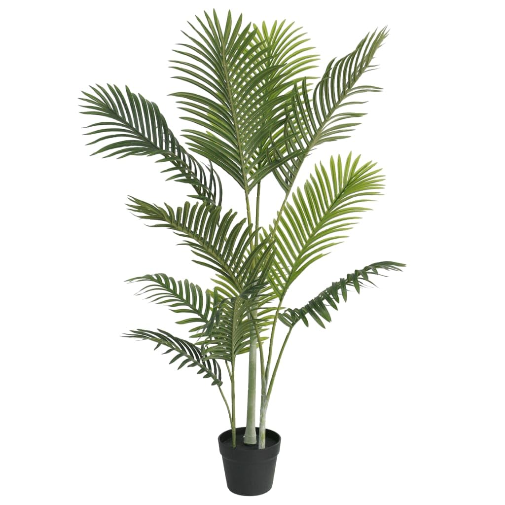 Palmera artificial verde 120 cm con maceta y 365 hojas