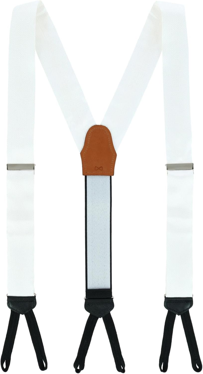 Trafalgar Men's Big & Tall Monte Bello Interlocked Silk Formal Braces (Suspenders)