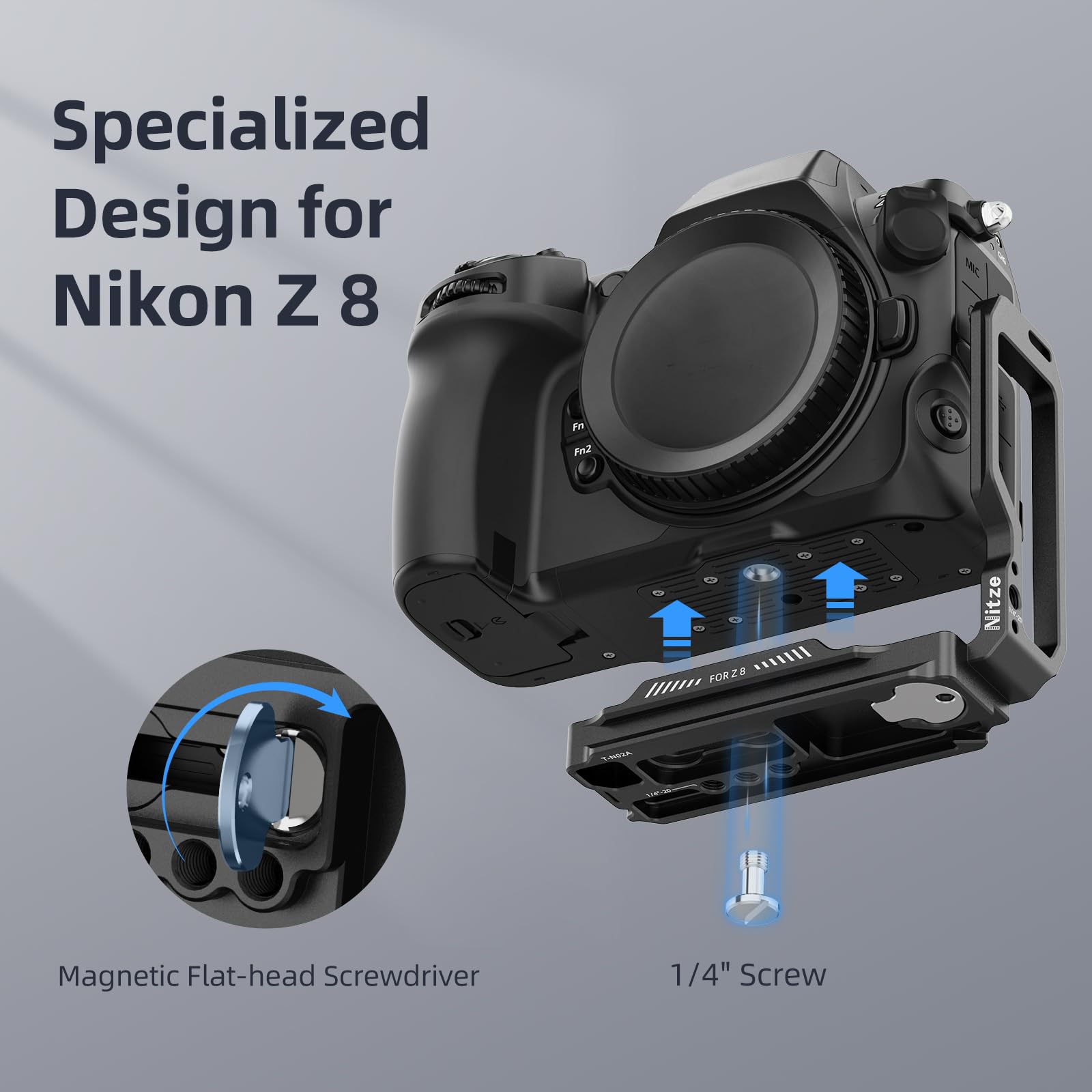 Amazon.com : Nitze Z8 L Bracket for Nikon Z 8 Camera with Arca