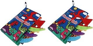 Toyvian Livro De Pano De Cauda Montessori 2 Peças Adereço De Ensino Livros Educacionais Iniciais Livro De Treinamento De Cognição Brinquedo De Inteligência Do Bebê Brinquedos Para