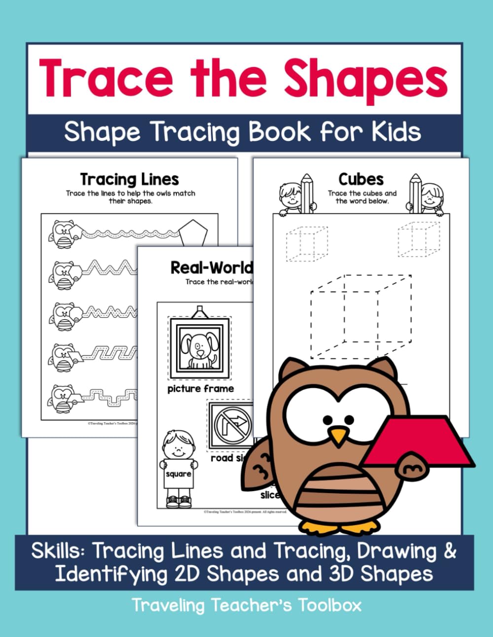 Trace the Shapes: Shape Tracing Book for Kids (Math Skills for Kindergarten)