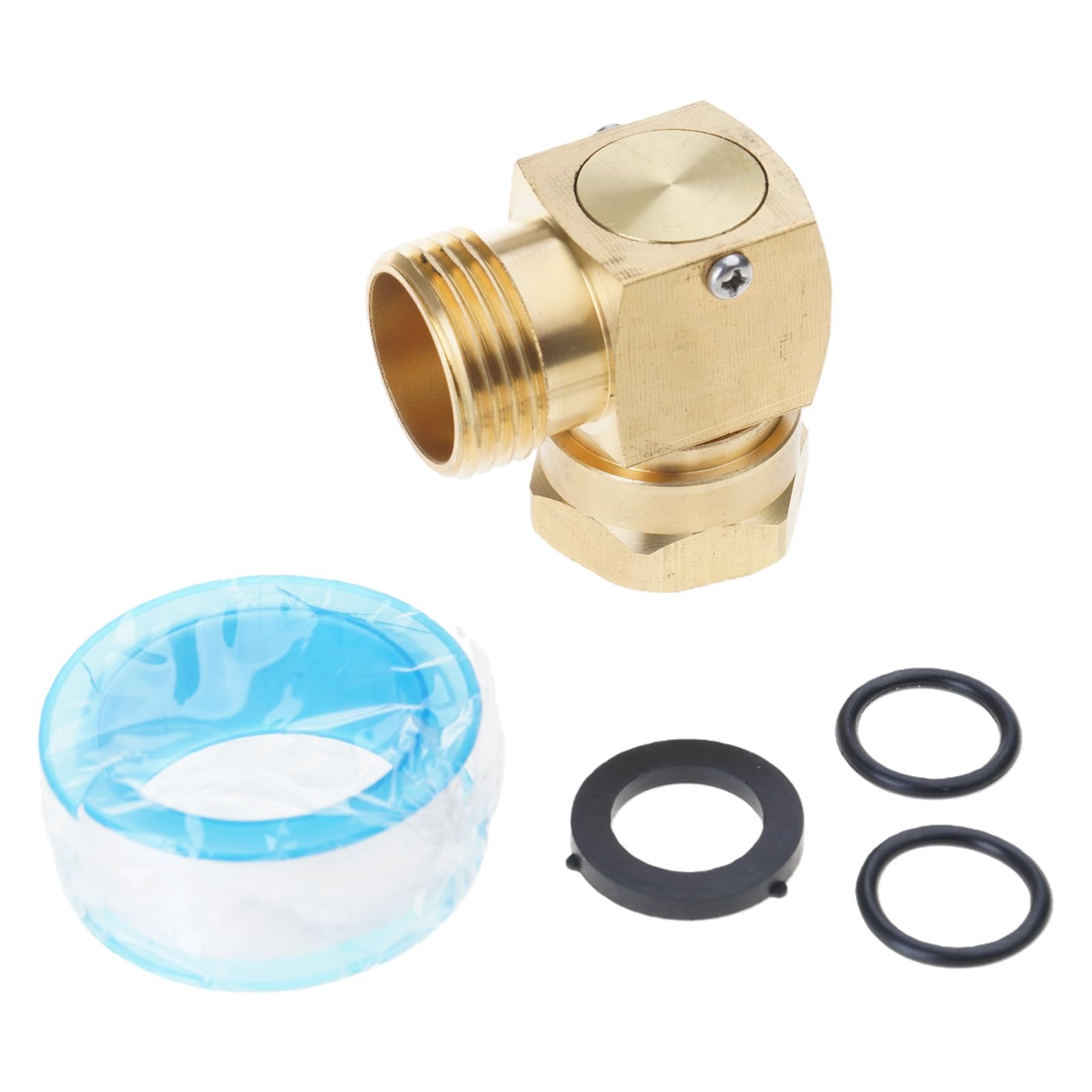 Kalttoy Multicolor 90 Rotating Brass Pipe Adapter Hose Swivels Elbow Connector Garden Hose Coupling For Standard Garden Hoses Enduring Brass Swivels Connector