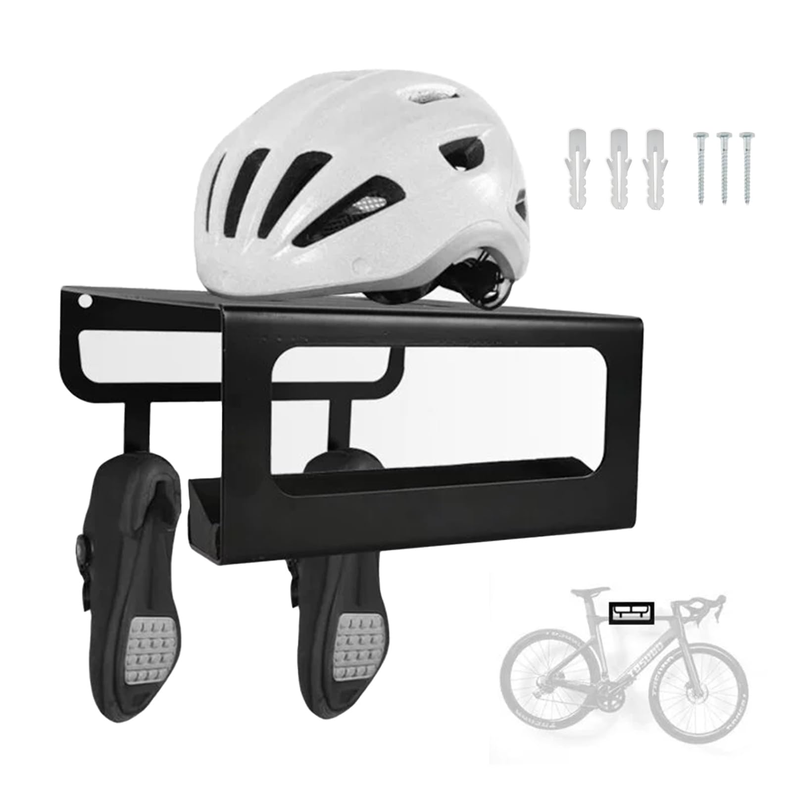 Support mural pour vélo en acier noir charge 30 kg pour VTT
