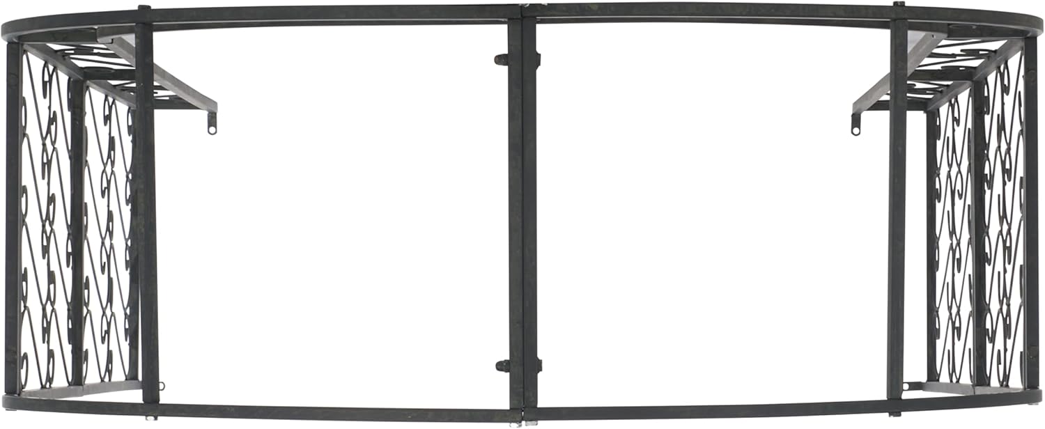 SAFAVIEH Outdoor Collection Pagan Victorian Scroll Antique Black Iron Garden Arch Arbor