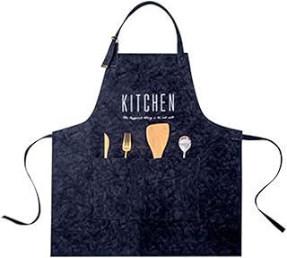 JIAAN Fartuch 2 sztuki regulowany fartuch szefa kuchni z kieszeniami kuchnia stylowy trwały fartuch do kawy/warsztatu kieszenie i uchwyt na długopis, regulowane paski w talii i skórzany pasek na szyję fartuchy narzędziowe dla kobiet mężczyzn
