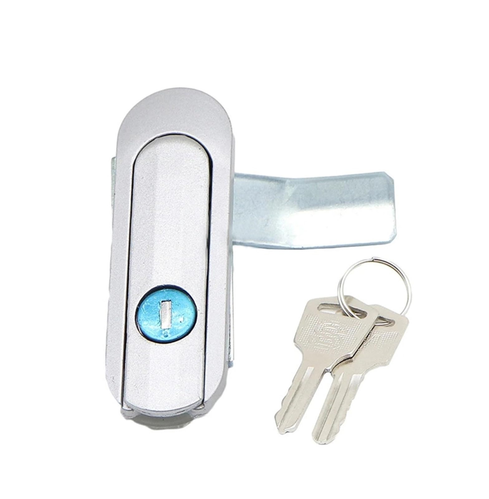 Serrure plate AB403 noire mate pour porte d'armoire et placard de cuisine