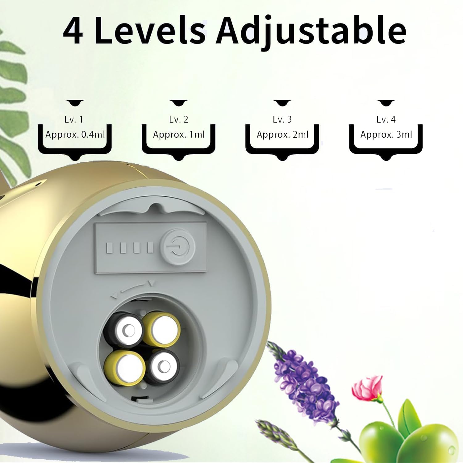 Dispenser di sapone automatico, 4 livelli regolabili, per cucina e bagno, senza contatto con sensore a infrarossi, impermeabile, 400 ml, rosso rame