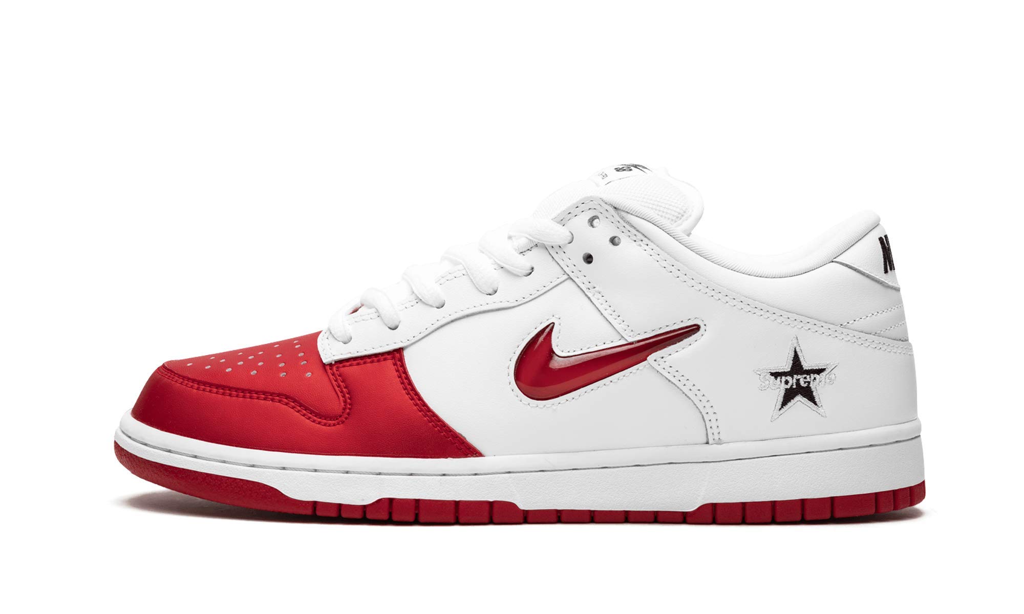 Nike Mens Sb Dunk Low Supreme - Jewel Swoosh Red/White Ck3480 600 Size