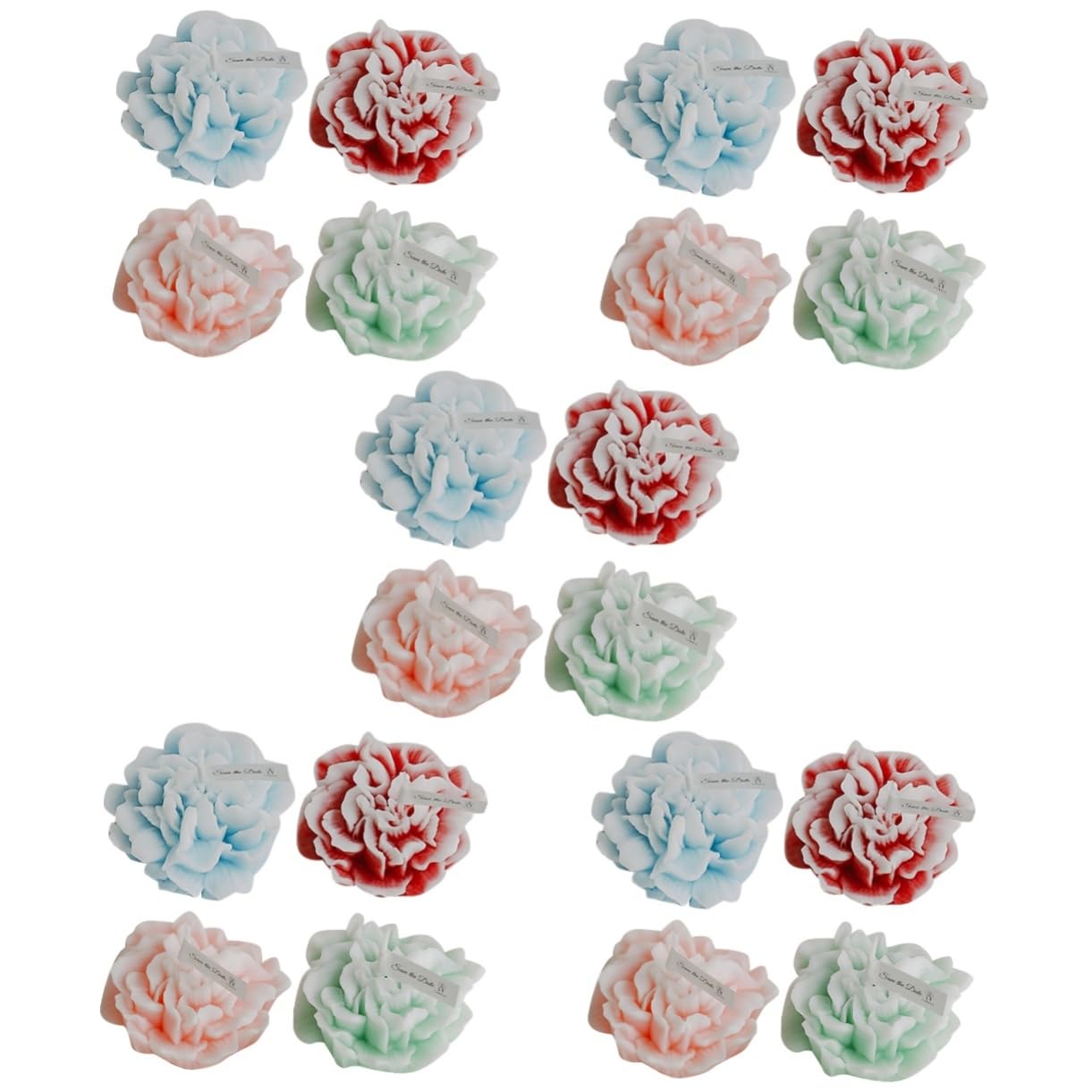 Amosfun 20stücke Duftkerzen Blumenform Aromatische Kerzen Für Muttertag Party-dekoration Entspannende Paraffin Und Sojawachs Für An Und