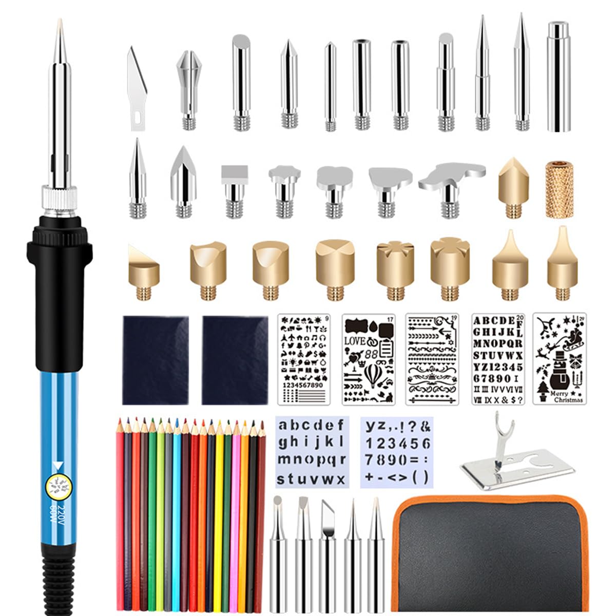 Serplex® 62pcs Wood Burning Kit, 2 in 1 Pyrography Wood Burning Pen Adjustable Temperature Woodburning Pyrography Pen Kit Wood Burner Tools Set with Soldering Iron for Leather Craft, Woodcraft (B0CJM5YFPN) Amazon Price History, Amazon Price Tracker