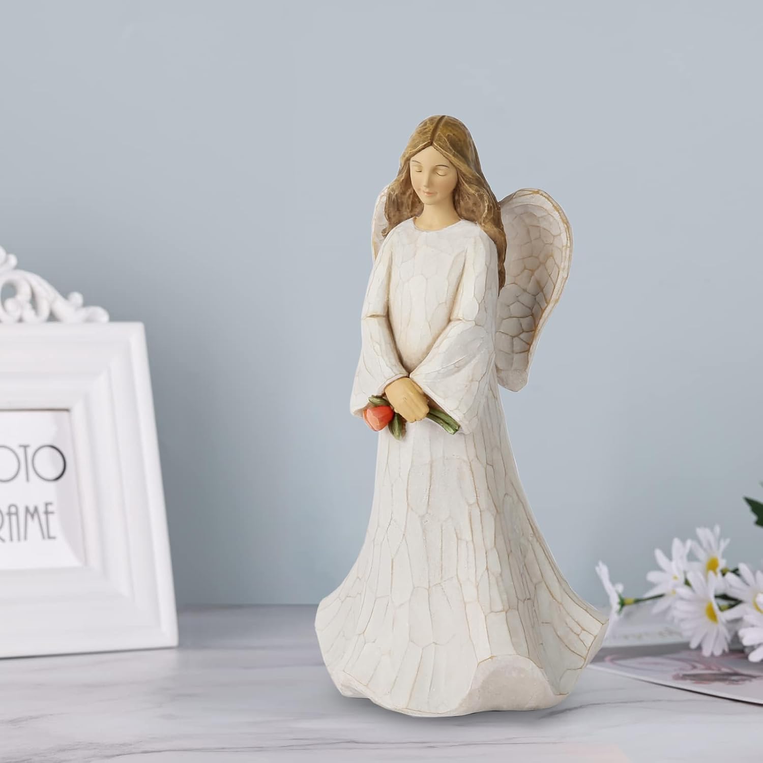 Guardian Angel Figurines - Hand Painted Healing Angel Figure Home Table Decor, Guardian Angel Gifts for Women, Thanksgiving, Christmas or Valentine’s Day - Image 4