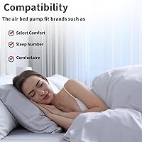 Vista 4 de Compatible with Select Comfort or Sleep Number Pump Replacement, 2-Channel Air Dual Pump - with Wireless Remote Control - Fit Any Size Mattress - 10