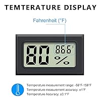 Vista 4 de Paquete de 4 mini digitales electrónicos de temperatura de humedad, medidor de termómetro interior higrómetro pantalla LCD Fahrenheit (?)