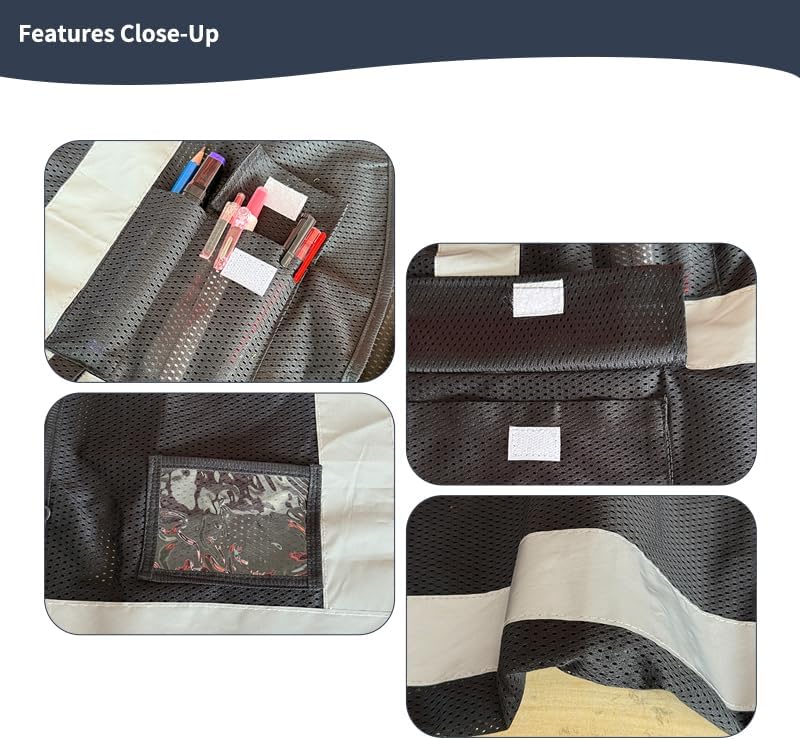 Tydon Guardian Reflective Safety Vest for Women Men High Visibility Security With Pocket Zipper Front Meet ANSI/ISEA Standard - Image 6