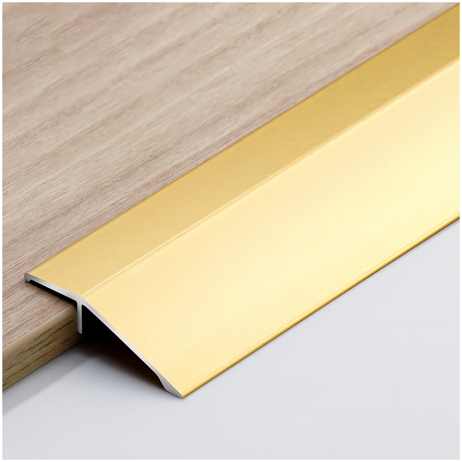 Ramp Edge Profile Threshold Strip, Aluminum Laminate Threshold Ramp, Floor Bar for doorways, for Joining Floor Gaps,Carpet Threshold Transition,Floor Tiles(Gold,35mm x 900mm)