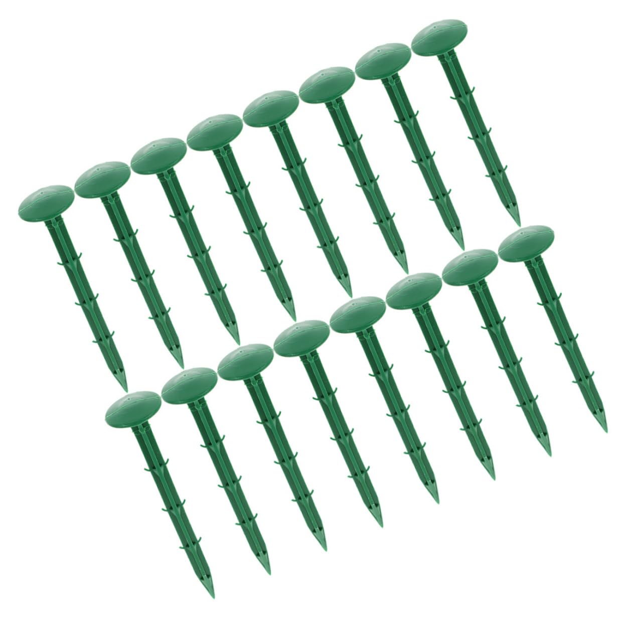 Piquets de Sol Extérieurs en Plastique Vert, 150 Pièces pour Jardin