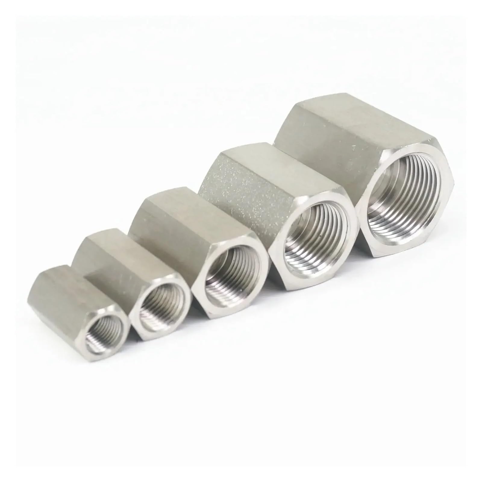 MQXFCZUX 1pc M8x1 Female 304 Stainless Steel Hex Nut Rod Pipe Fitting Connector Max Pressure 600 Bar MQXFCZUX