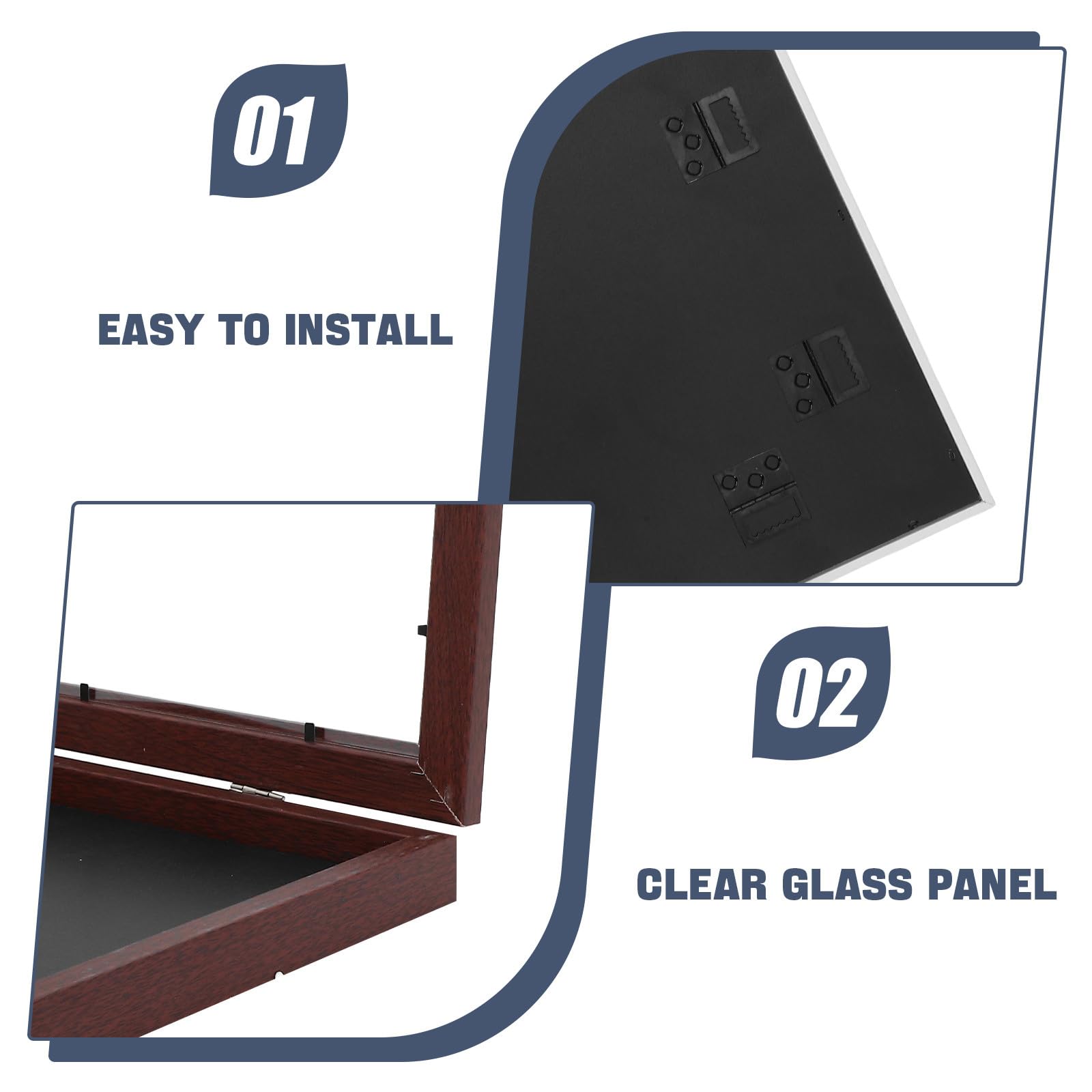 Caja de Sombra Rectangular para Camisetas Deportivas Marco de Madera Duradero, Vitrina Elegante para Exhibir Camisetas de Fútbol y Baloncesto en Mesas