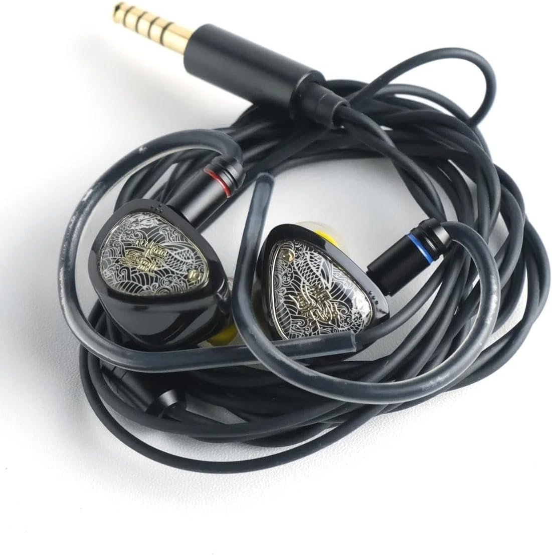 TANGZU Waner S.G II in-Ear Monitor Earphones, 10mm Dynamic Driver PET Diaphragm Gaming Earbuds, HiFi Wired IEM Headphones with 0.78-2Pin Detachable OFC Cable (TypeC-Mic, Black)