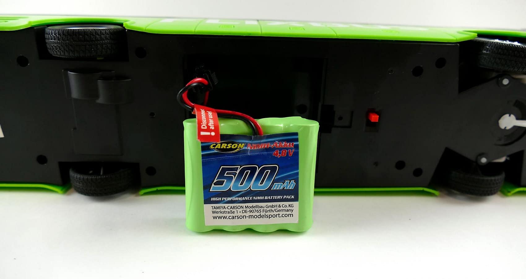 Carson 500608247 4,8V/500mAh NiMH Flixbus JST - Akumulator RC, akumulator zastępczy, akumulator do samochodów zdalnie sterowanych, samochód RC, akumulator do modeli RC, akumulator RC