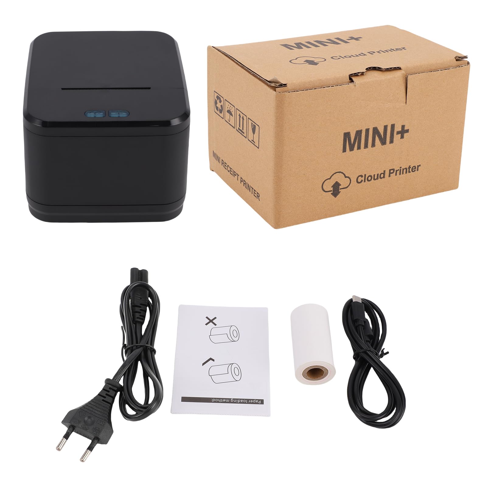 Bisofice Bondrucker Bluetooth 58mm, BT+USB+LAN, Belegdrucker Thermodrucker, Kompatibel mit Android/Windows für Restaurantverkauf Einzelhandel