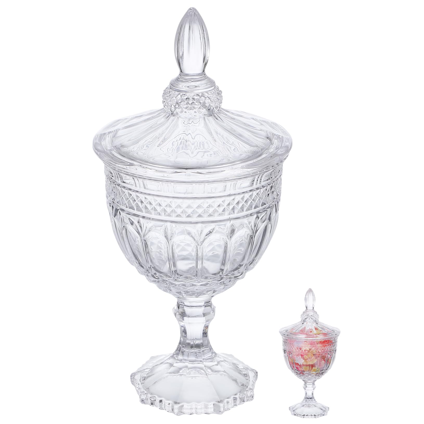 Bonbonnière en Verre Décorative Couvercle, Rangement Pratique